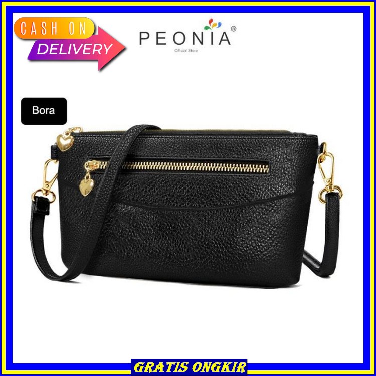 Tas Batam Import Selempang Bahu Shoulder Bag Wanita Cewek Remaja Perem Peonia Bora Tas Selempang Wan