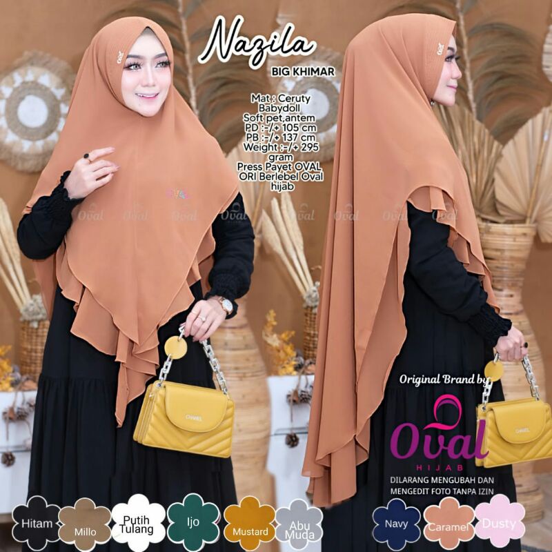 Hijab Khimar Instant Nazila Big Original Oval