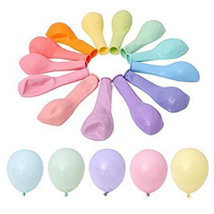 Balon Latex Pastel Balon Macaron 12 INCI isi 5