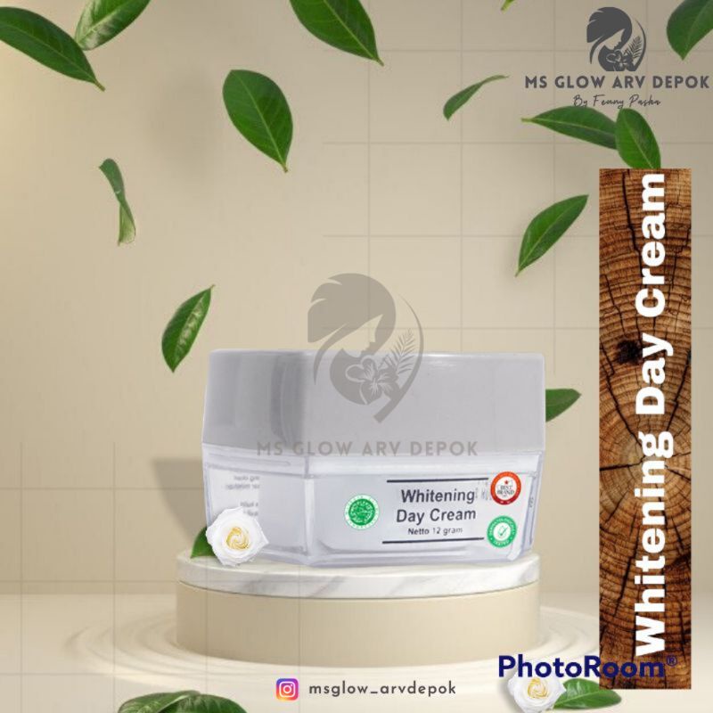 WHITENING DAY CREAM MS GLOW ORIGINAL FREE GIVEAWAY / CREAM SIANG / SUNSCREEN WAJAH /DTE MINI / DNA S