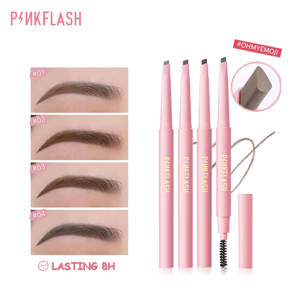 PINKFLASH OhMyEmoji Automatic Eyebrow Pencil Tahan Air Pigmen Pensil Alis