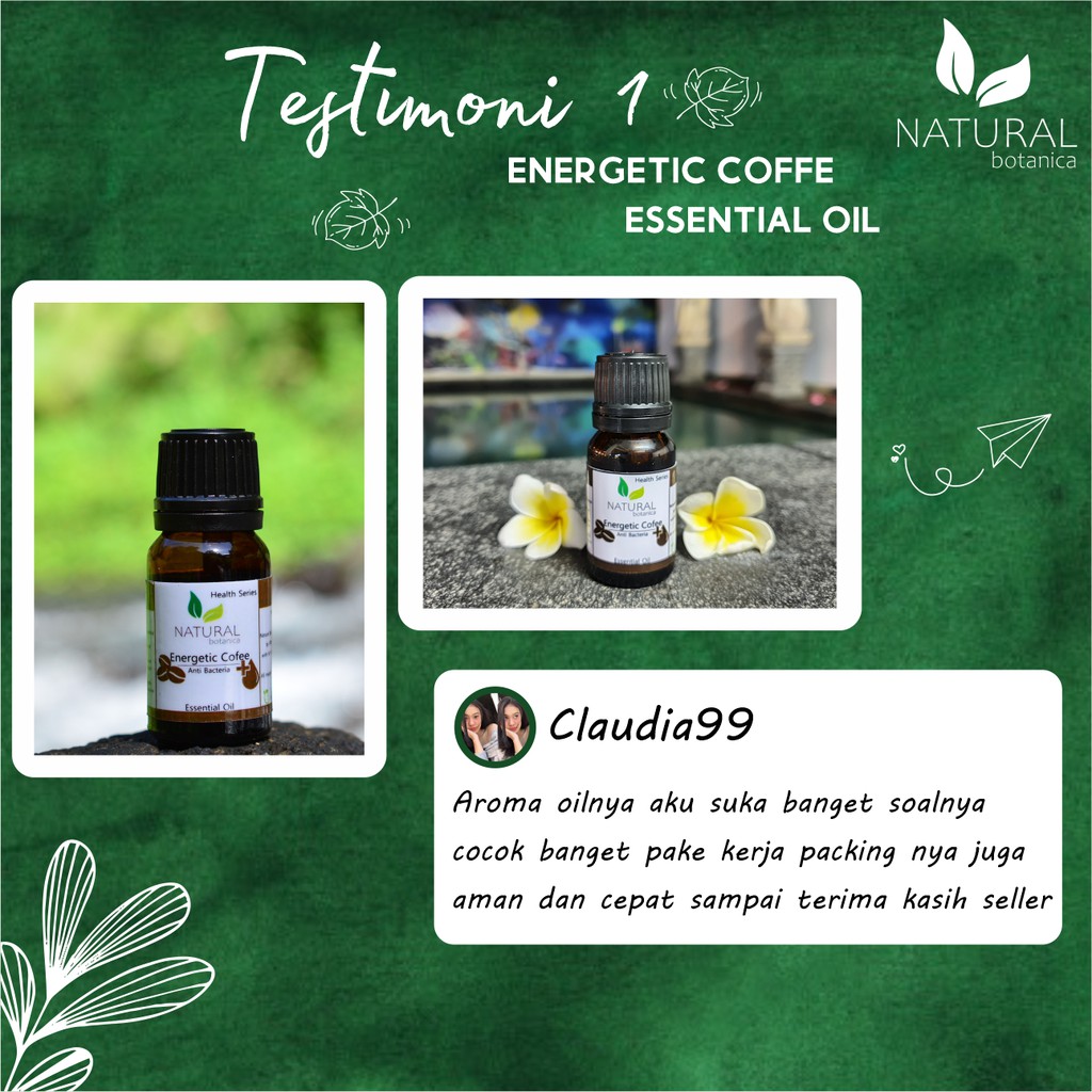 Natural Botanica Energetic Coffee Essential Oil Pure Minyak Esensial AromaTerapi Diffuser Humidifier