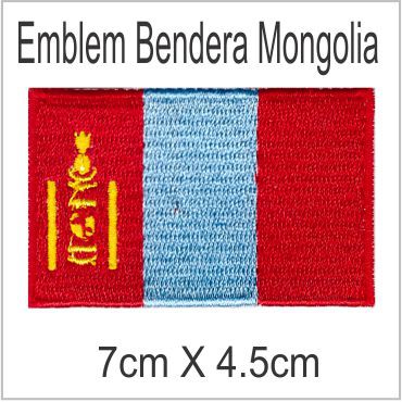 Mongolia Emblem Bordir Badge