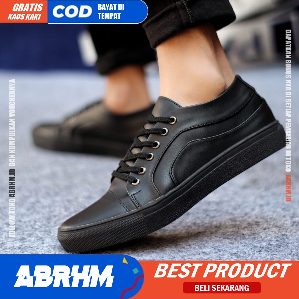 ABRHM x GENE Sepatu Sneaker Pria Sepatu Pria Casual Sepatu Kerja Pria Sepatu Sneakers Cowok / Cowo Sepatu Kasual Kerja Kuliah Kondangan Gaya Keren Santai Kekinian Murah Terlaris