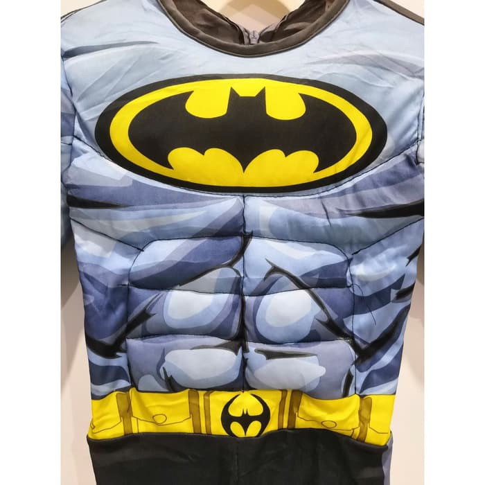 Kostum Anak Batman II Import Busa Otot Baju Karakter Superhero Cosplay Ultah Impor Costume Jumpsuit