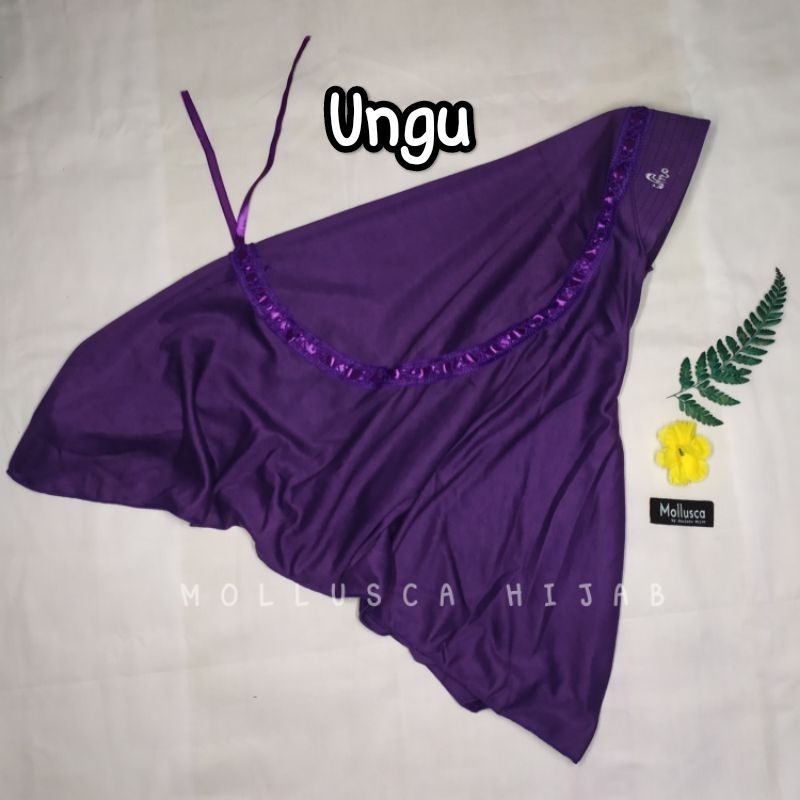 mollusca jilbab kerudung hijab bergo anak sekolah tk sd paud smp sma dewasa warna ungu purple