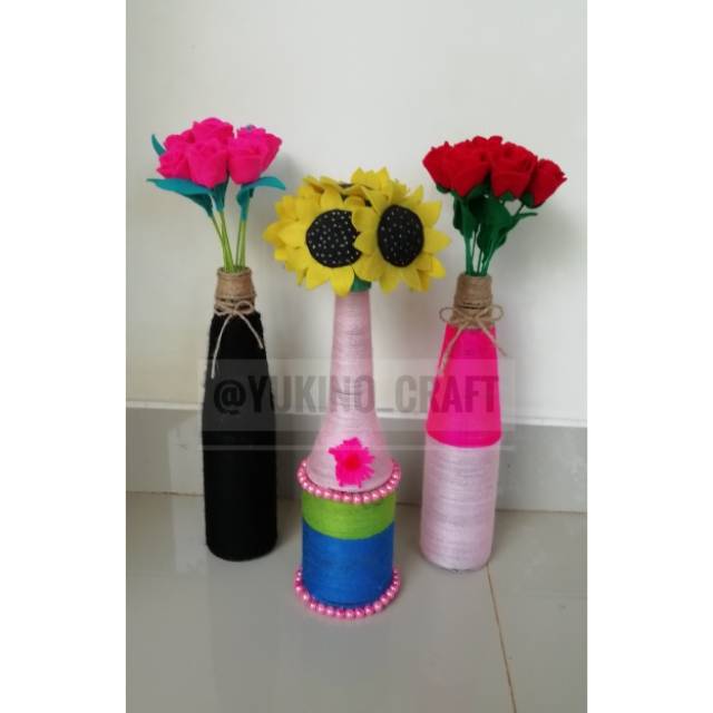 (LEBIH MURAH) Hiasan Meja dari Flanel / Bunga mawar pink / Bunga Mawar Merah / Bunga Matahari