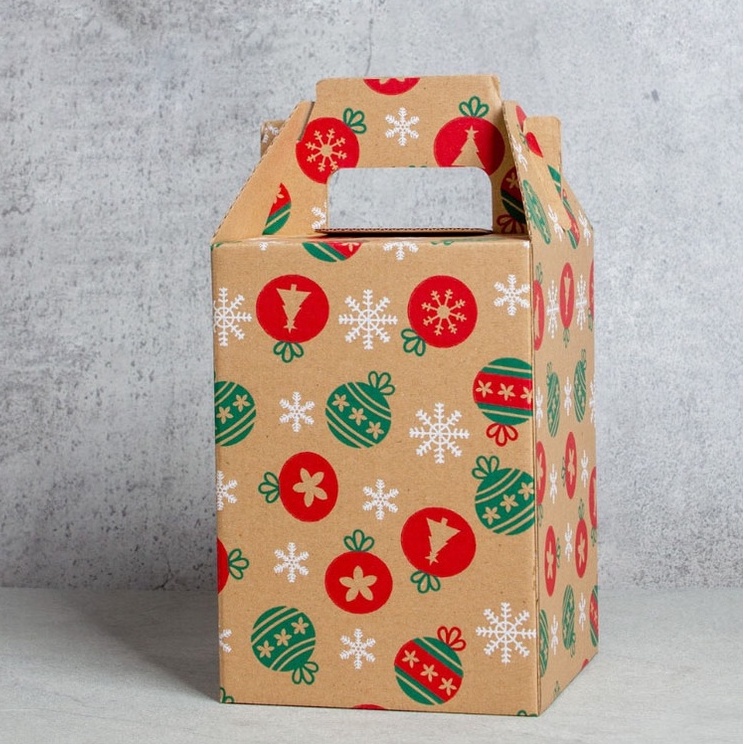 (10 Pcs) Box Kardus Jinjing Dus Toples 500gr  isi 3 Naral Packaging Parsel Dus Tenteng Kotak Kue Ker