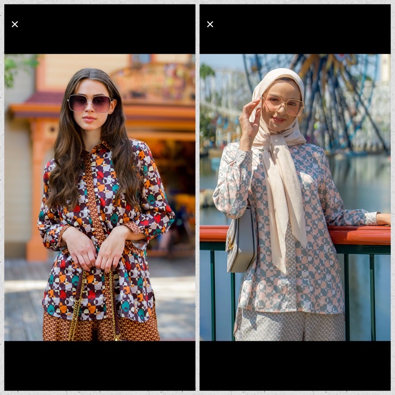 puzzlea Shirt buttonscarves benang jarum