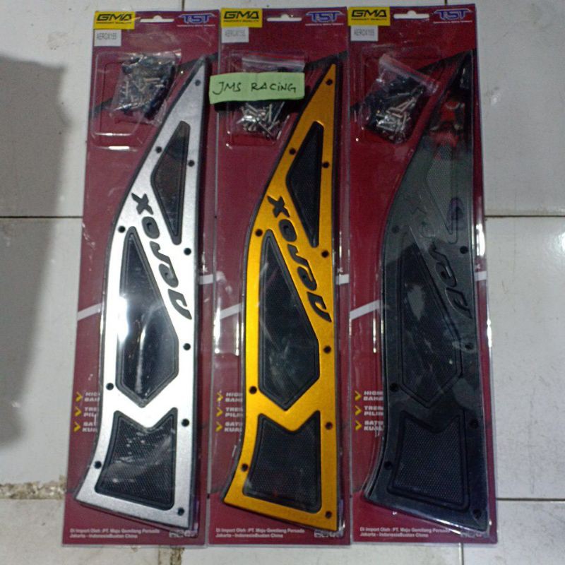 plat bordes karpet tst yamaha aerox gold silver hitam