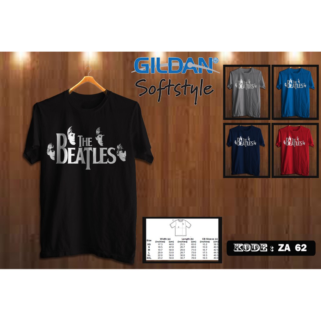 kaos the beatles original gildan za62