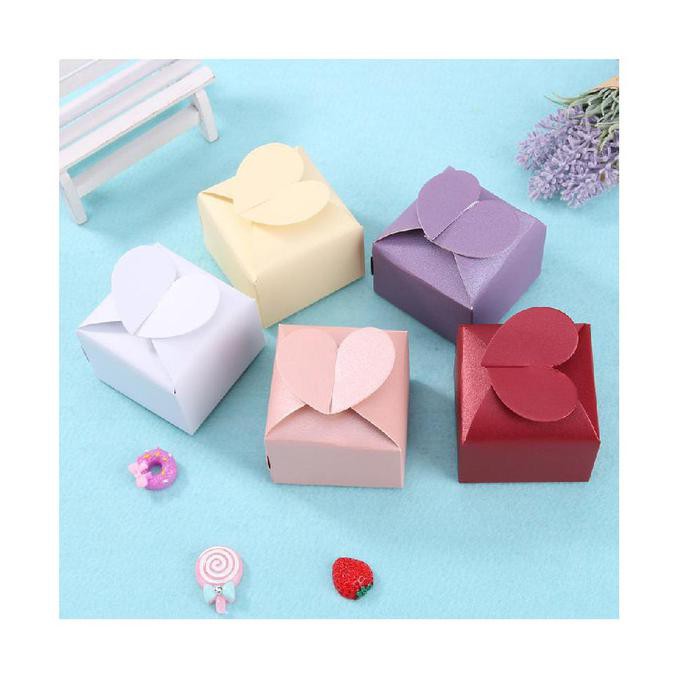 

20Pcs Set Classic Heart Square Paper Candy Box Wedding Gift Wrapping C Ryanstore36