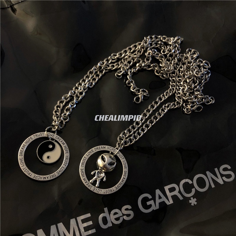 Necklace Accessories Alien Tai Chi Pendant Hip Hop Trend Bungee