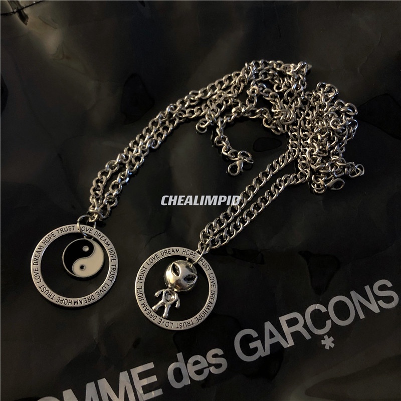 Necklace Accessories Alien Tai Chi Pendant Hip Hop Trend Bungee