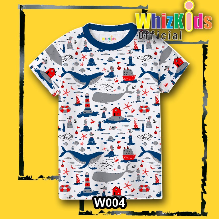 baju atasan anak kecil perempuan laki laki umur 1 2 3 4 tahun kaos distro anak cowok cewek murah W4