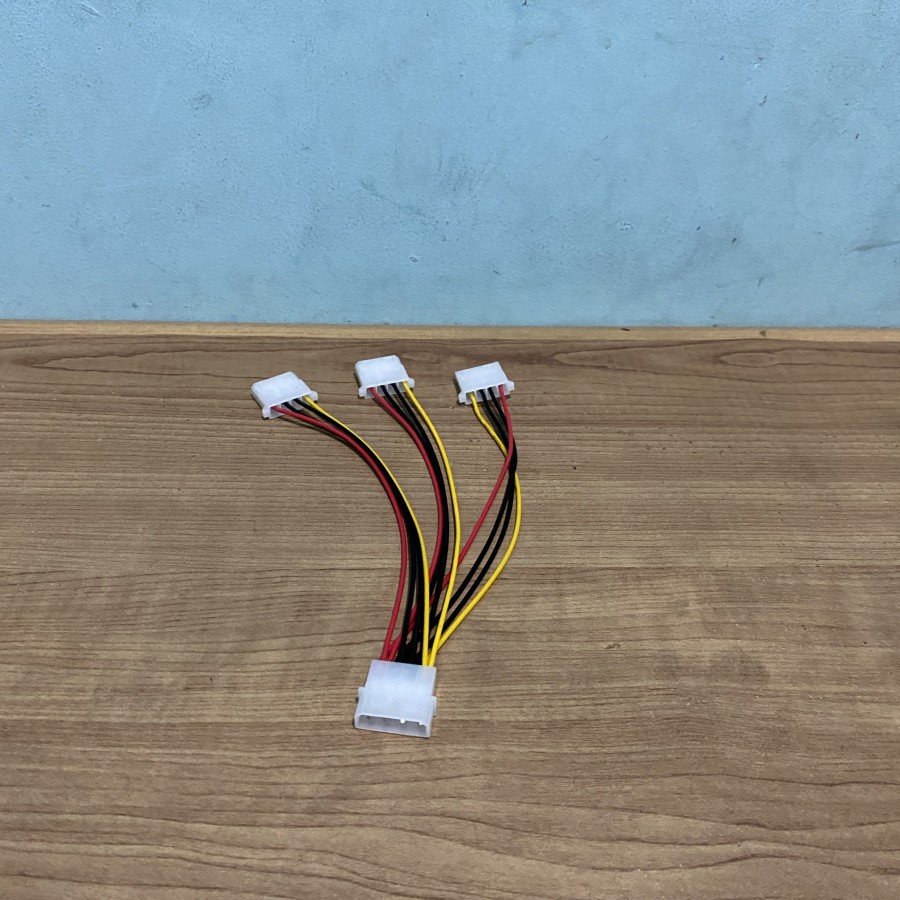 Kabel Molex Splitter 1 To 3 Cabang Cable Power PC Fan Case Komputer