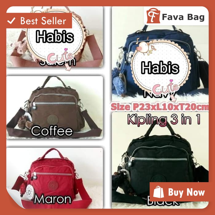 FB0192 TAS KIPLING 2 IN 1 / TAS JINJING / TAS SELEMPANG K608P TAS KECIL TAS SIMPLE TAS MURAH
