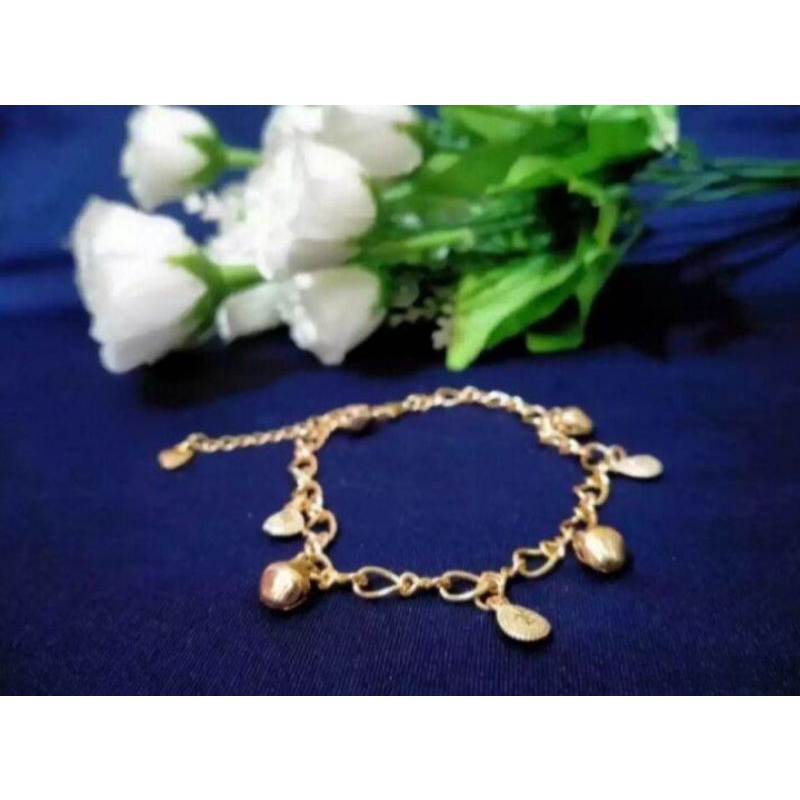 gelang kaki kapsul fashion wanita rosegold bahan Titanium original anti luntur