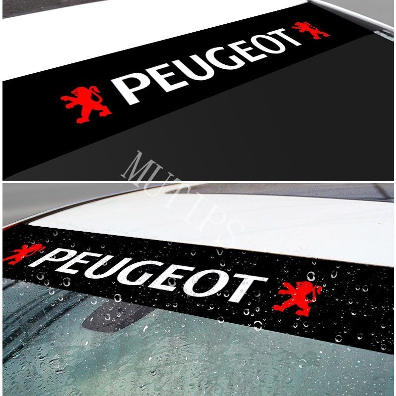 Stiker Kaca Depan Dan Belakang Mobil Bahan PVC Tahan Air Untuk Peugeot 206 208 207 307 308 2008 3008 508 408 5008 406