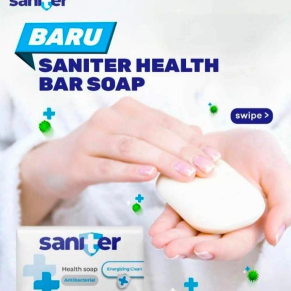 [PER PCS] [105GR] Saniter Health Soap Antibacterial 105gr | Bar Soap | Sabun Batang | Sabun Batang Anti Bakteri Anti Bacterical_Cerianti