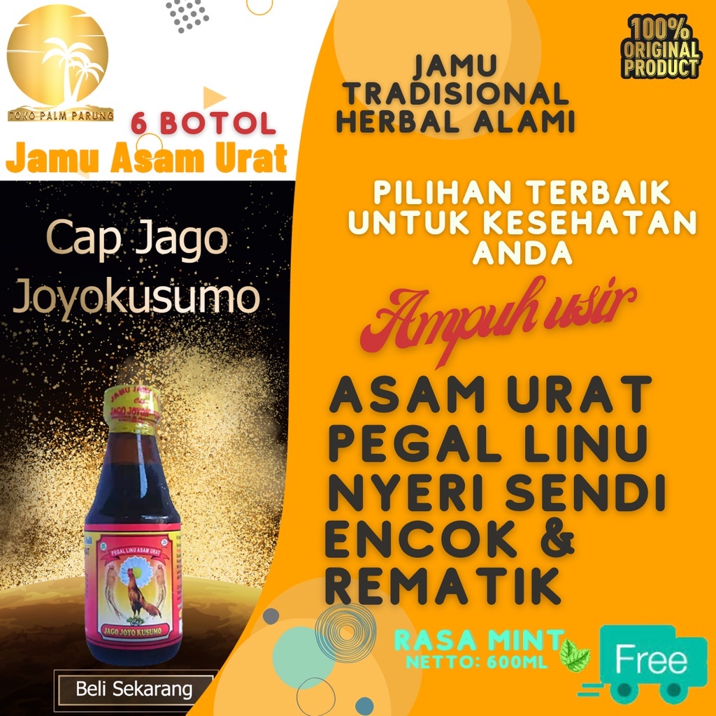 Jamu Jago Joyokusumo 150ml 6 Botol Obat Pegal Linu Dan Asam Urat Mujarab Produk Asli Herbal Alami