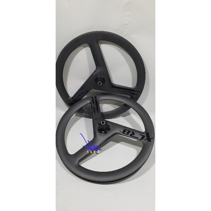 Wheelset Carbon 3 Spoke XLR8 Seli Lipat Folding