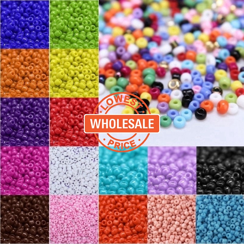 [Harga Grosir]1000pcs Manik-Manik Kaca Czech Warna-Warni Ukuran 2mm Handmade Untuk Membuat Perhiasan/Hot Sale