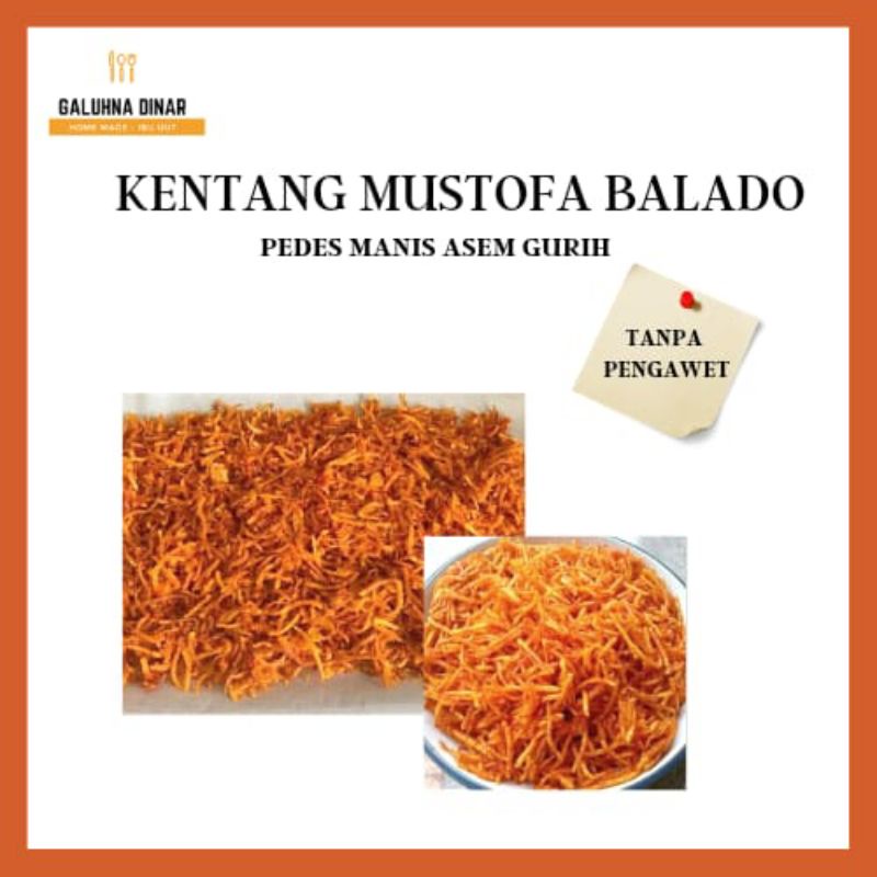 

kentang mustofa crispy renyah bumbu balado asem pedas manis