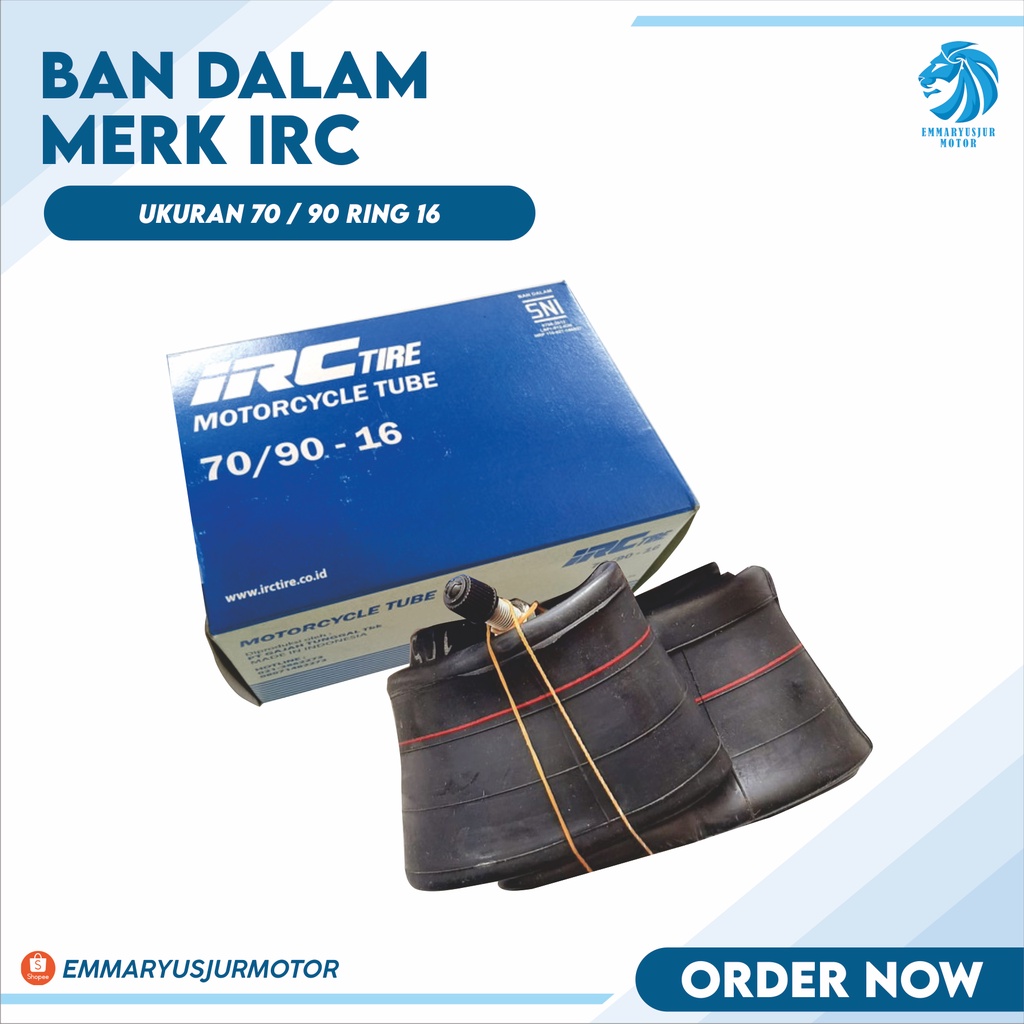 BAN DALAM IRC 70/90 RING 16 BAN DALAM MOTOR MATIC NOUVE SKYWAVE