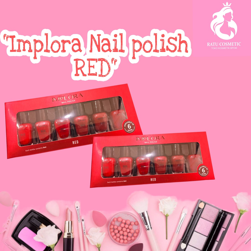 Kutek Implora Nail Polish Nudes l 8ml Original 1Bok Isi 6 Pcs