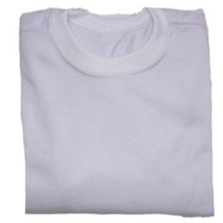 SWEATER BASIC UNISEX SIZE M-XXL (WANITA &  PRIA)-PUTIH