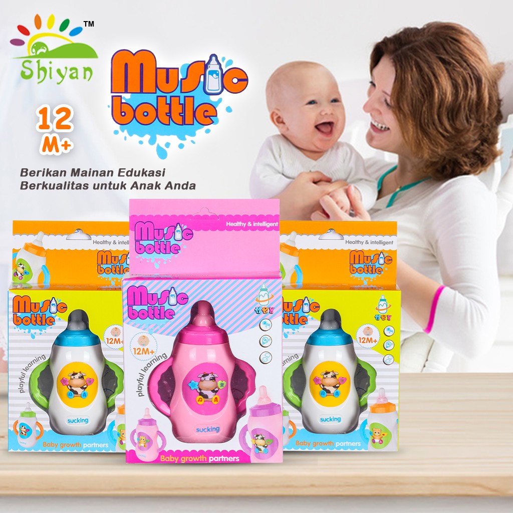 [Shiyan] mainan musik bentuk botol susu / dot dapat diganti / mainan bayi &amp; anak / milk bottle toys