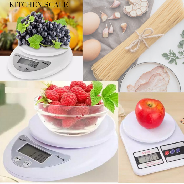 Timbangan Dapur Digital - Timbangan Kue Bumbu Mangkok Mangkuk Digital 5Kg 10Kg Kitchen Scale