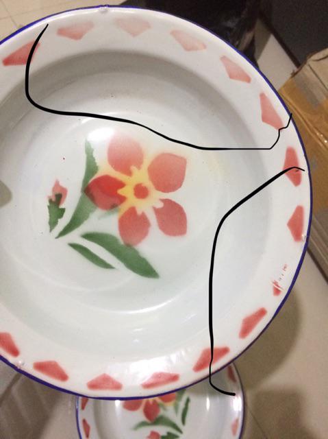 Set Rak Piring + Piring Makan Enamel 6 Pcs. Paket Hemat Piring Dan Rak Piring Kayu Pinus