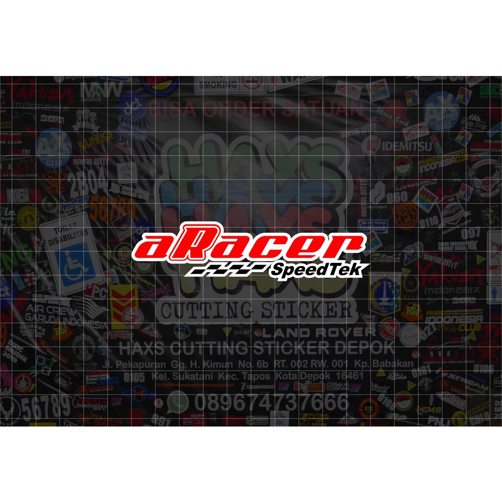 Cutting Sticker Aracer Ukuran 10 Cm Untuk Motor Mobil