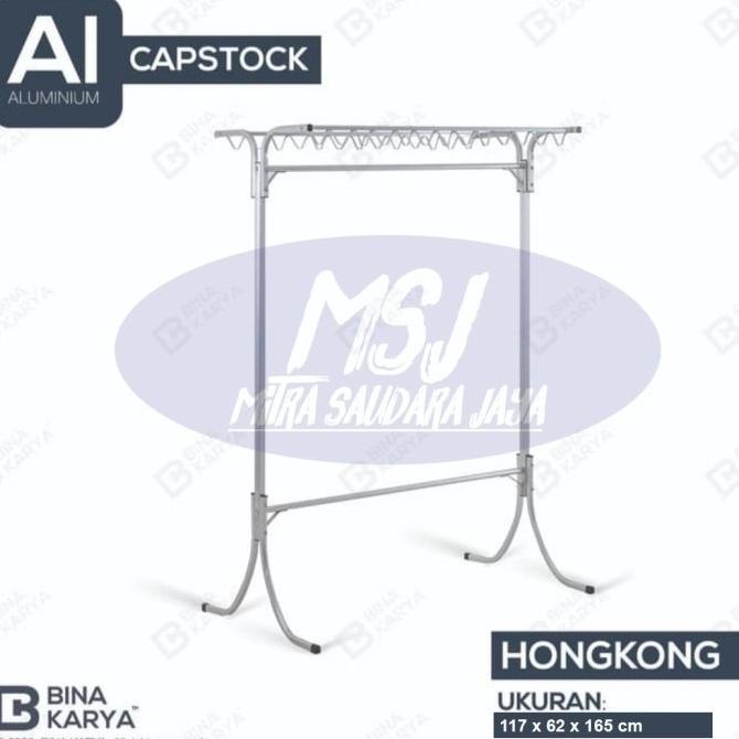 jemuran baju alumunium capstok / jemuran gawang Hongkong bina karya