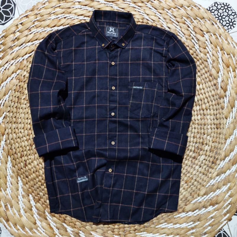 Kemeja Flanel Pria Wanita Lengan Panjang Oversize Motif Kotak Kotak Unisex-Casual 11