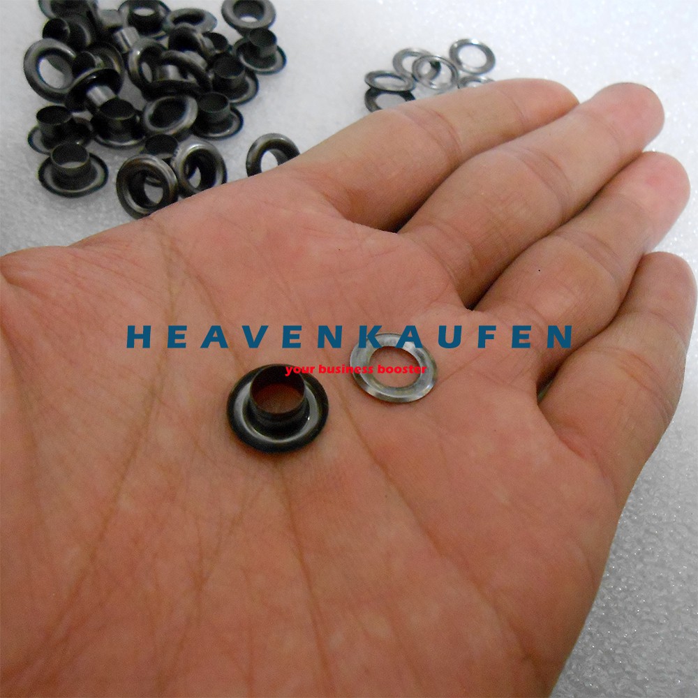 Mata Ayam Eyelet 6 mm Warna Black Nikel Harga Per Pack isi 50 Pcs