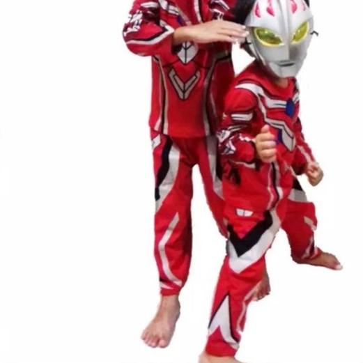➼ BAJU ANAK KOSTUM ULTRAMAN TOPENG / SETELAN ANAK ULTRAMAN / BAJU ANAK ULTRAMAN ✵