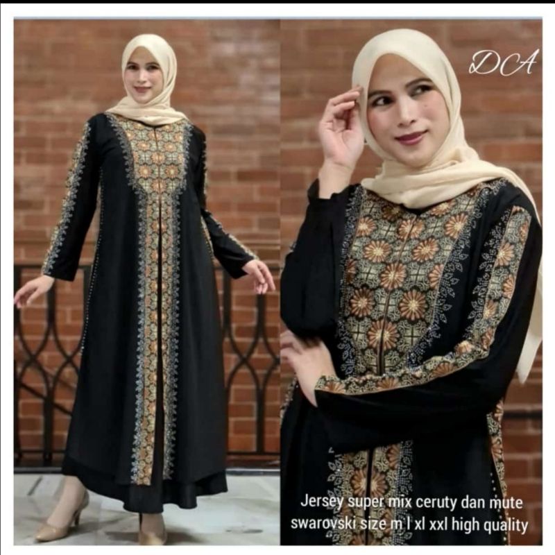 GAMIS ABAYA BORDIR, GAMIS TURKY ARABIAN, GAMIS ABAYA DEWASA