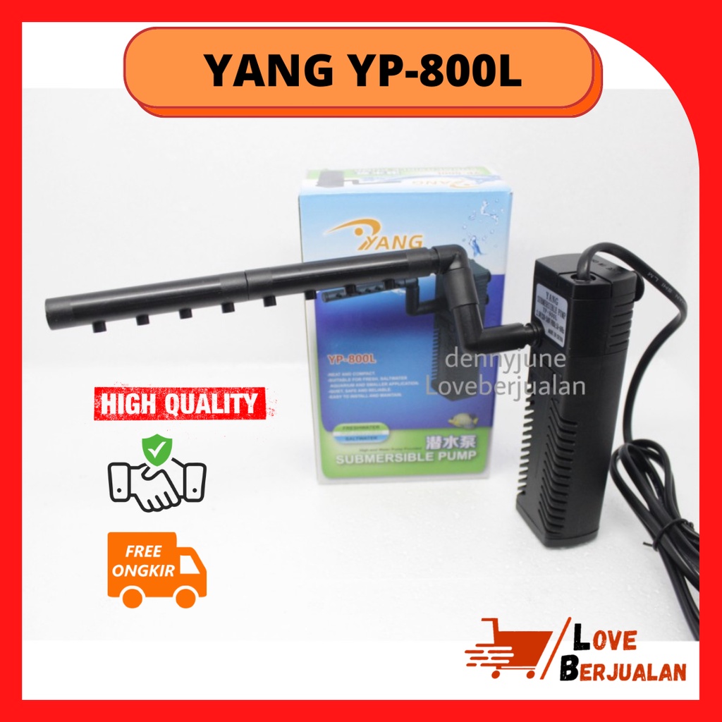 YANG YP800L Mini Internal Filter Air Mancur Pompa Aquarium Kecil LUCKINESS 012F YP 800L 800 L AQUASCAPE