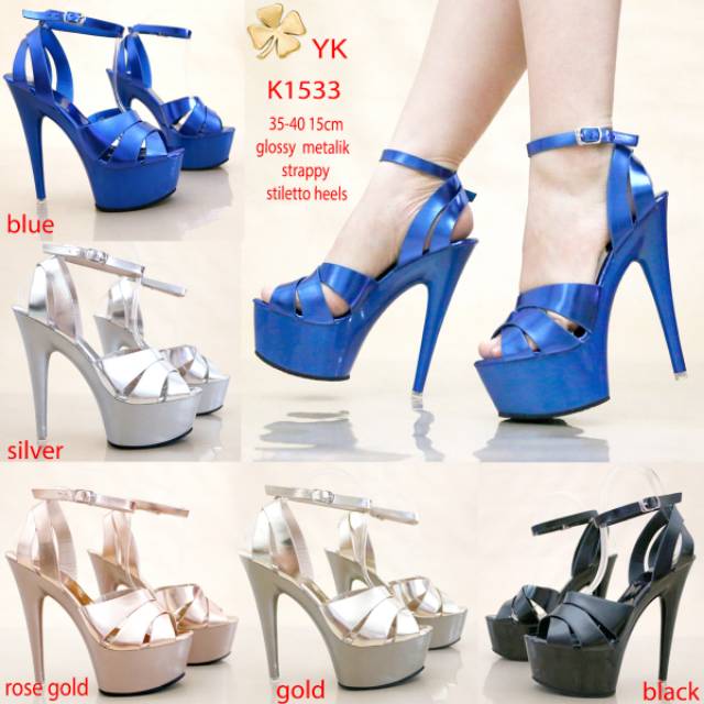 Osshoes 1533 high heels 15cm heels strappy sepatu hak wanita impor