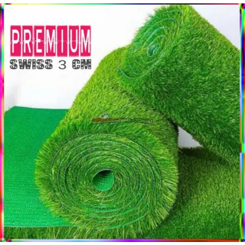 karpet rumput sintesis import swiss tebal 3cm berkualitas