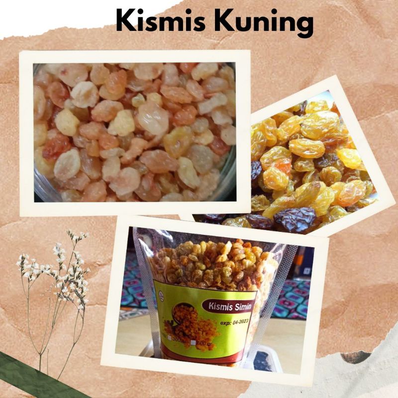

Kismis Simin/Kismis Kuning/Kemasan 1Kg