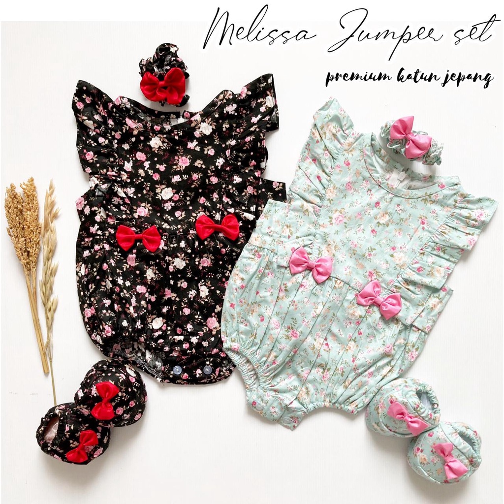 TALITHA / AUDREY/ FLORIDA / EUNJI / VALENTINA / DOMINIKA  Baju Jumper Bunga Bandana Sepatu Pergi Lucu Fashion Anak Bayi Perempuan Cewek Terlaris Lucu-1