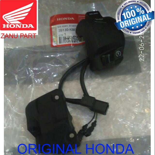 HOLDER SWITCH STATER KANAN VARIO 150 VARIO 125 2018 - 2020 LED ORIGINAL 35130k60b72