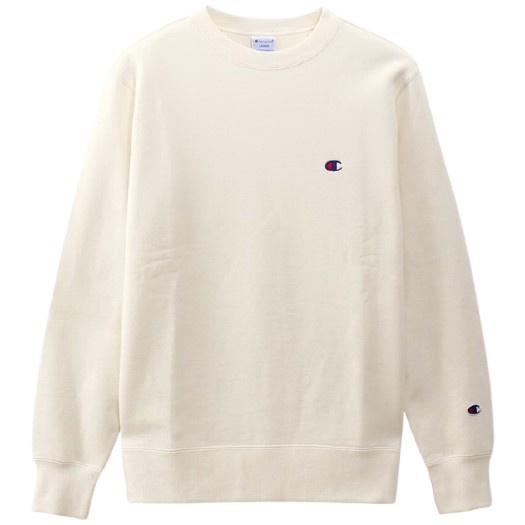 Sweeter Crewneck Logo Champion Pria Wanita Sweater Cn Laki Laki Perempuan Simpel Hitam Putih Cream S