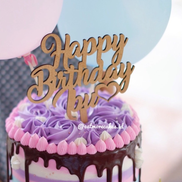 

Cake topper happy birthday ibu