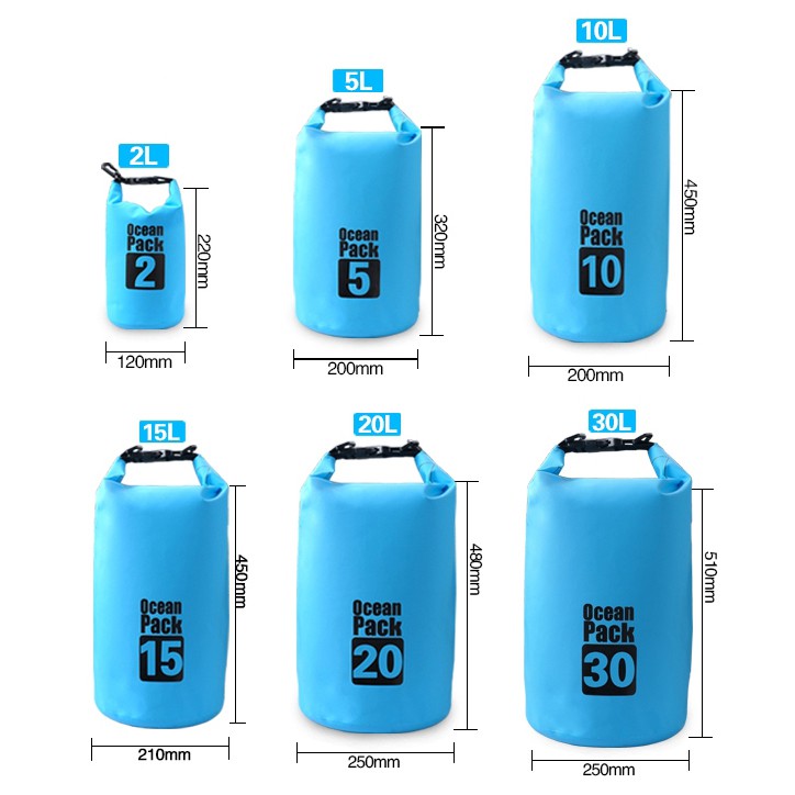 Outdoor Waterproof Bucket Dry Bag 10 Liter - OB101 - Blue