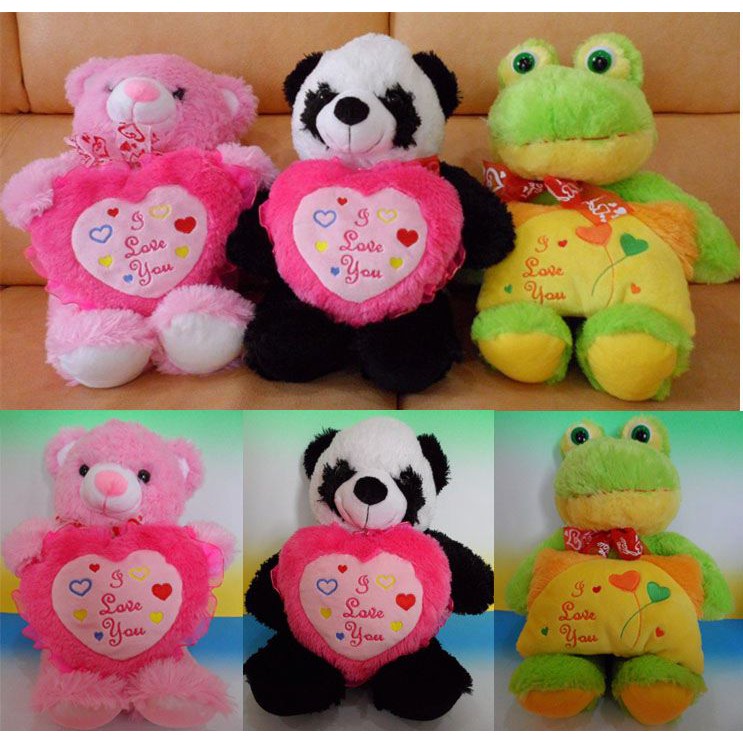Boneka Love Pink Bear - i Love You